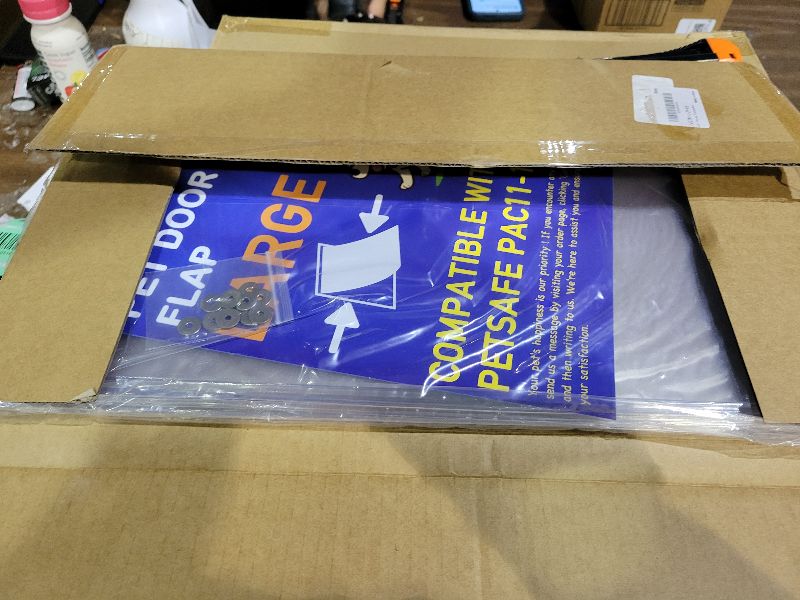 Photo 1 of 2 Pack Large Dog Door Replacement Flaps with Screws, Compatible with Petsafe Freedom Doggie Doors PAC11-11039 10 1/8" X 16 7/8" Weather Resistant Flexible (Without Bracket-Frosted Transparent)