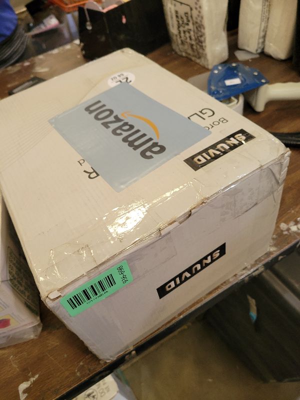 Photo 1 of 2 Pack 2 Liter/68 oz Square Glass Pitcher with Lid, Classic Stripes Water Pitchers with Handle for Fridge, Large Jug for Iced Tea, Coffee, Borosilicate Glass Carafe for Hot/Cold Brew Drink, Gold