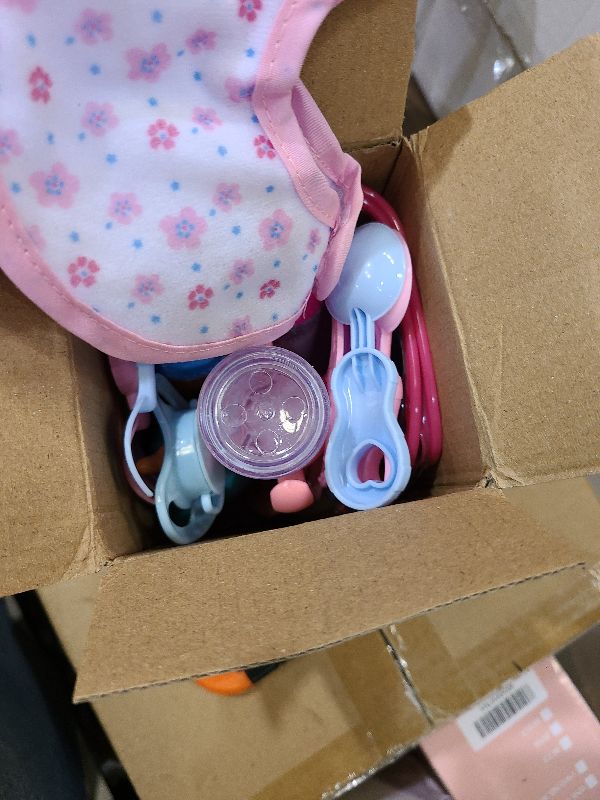 Photo 1 of 15Pcs Baby Doll Accessories Magic Bottle Set,Pretend Play Feeding Toy with Juice Milk Bottles,Sippy Cups,Pacifiers,Bowl Spoons,Bib,Diaper,Dolls Feeding Kit for Kids Girls,Party,Gift