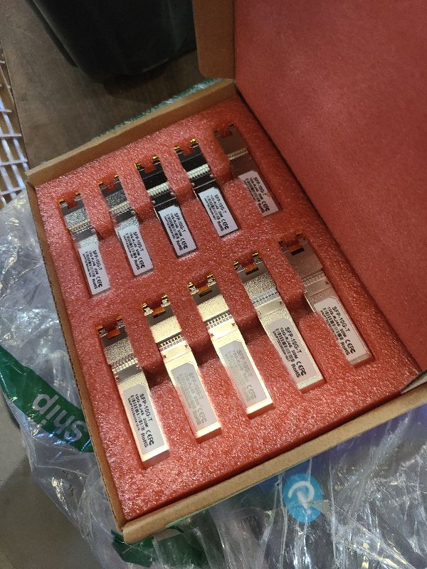 Photo 1 of 10PCS 10GBASE-T SFP+ RJ45 Copper Transceiver Module, Multi-Rate 1.25G/2.5G/5G/10G up to 30m - Compatible with TP-Link, Cisco SFP-10G-T-S, Ubiquiti UF-RJ45-10G, Netgear, Broadcom, Mikrotik and More