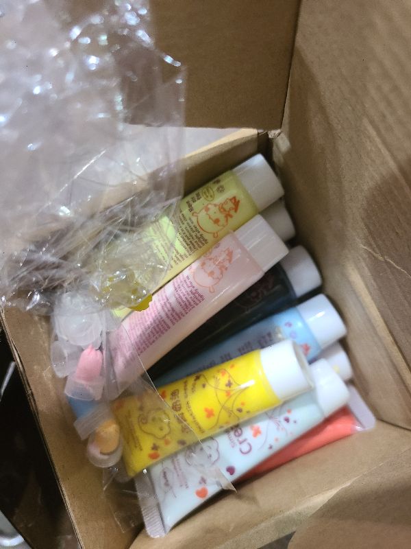 Photo 1 of 12 Colors (15ml Each) Cream Glue for DIY Crafts, 12 Pcs Decoden Cream DIY Phone Case Kit with 12 Plastic Decorating Mouth for Crafts (12 Color)