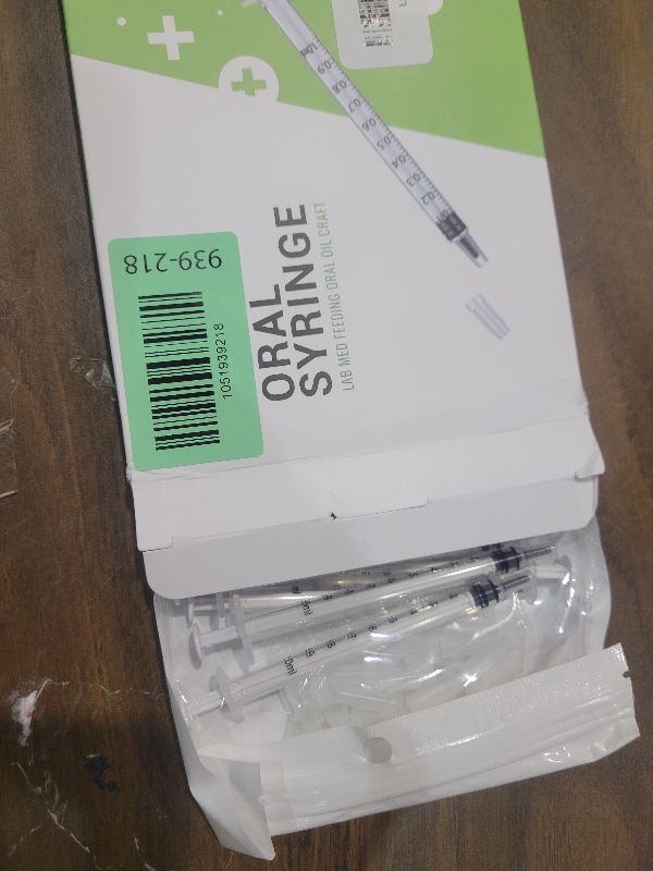 Photo 1 of 20 Pack 1ml Syringe with Cap for Liquid, 1cc Plastic Small Syringes with Cover, Non-Sterile, No Needle