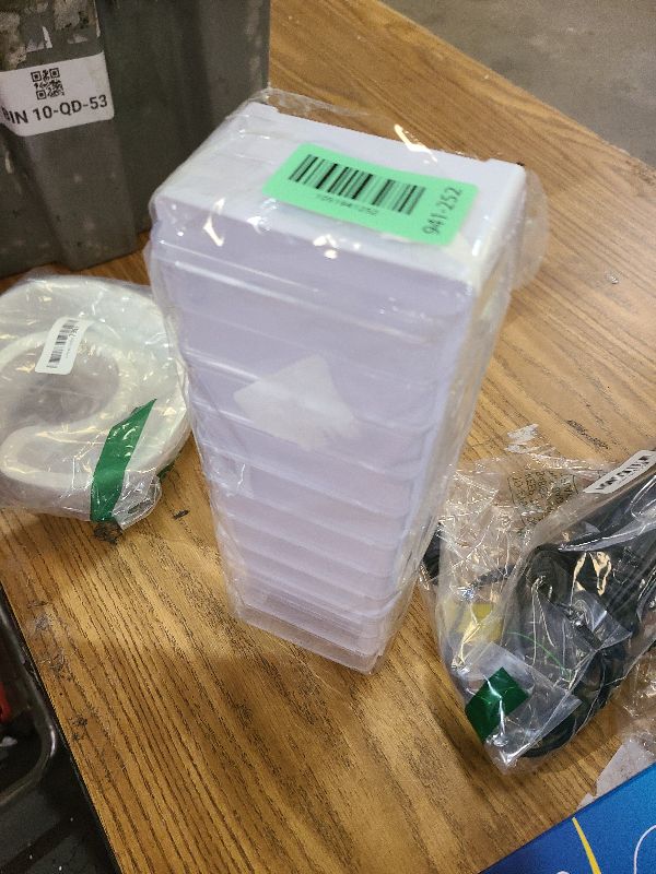 Photo 1 of 11 Box Cable Organizer Storage Box, Desktop Cable Management with Switch, Power Cord Organizer for Office,Home,Desk Accessories Storage Stationery Supplies and Accessories?Clear? (11 Box)