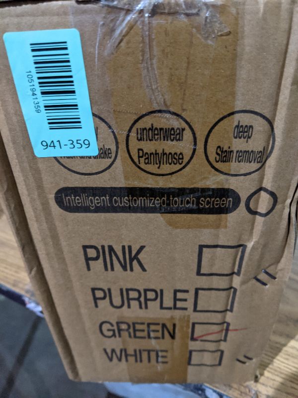 Photo 1 of 16L Foldable Portable Washing Machine, 45dB Quiet 3-Mode Mini Washer, No Installation Compact Laundry for Travel RV Dorm Apartment Camping, Green