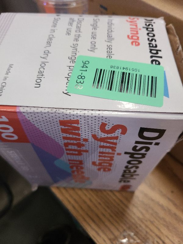 Photo 1 of 0.5ML Syringe, Lab Supplies Syringes 30G 5/16 Inch, Individually Wrapped, Pack of 100