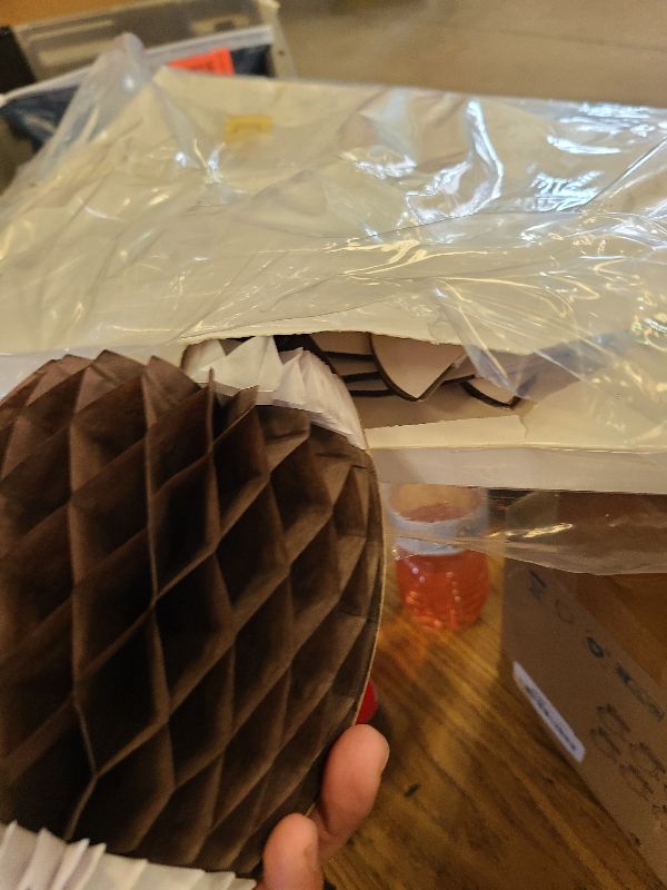 Photo 1 of 10PCS Football Honeycomb Ceiling Hanging Decorations Centerpieces Football Banners Sports Paper Cutouts Themed Party Supplies 3D Tissue Paper Pom Poms for Birthday Classroom Baby Shower Party Favor