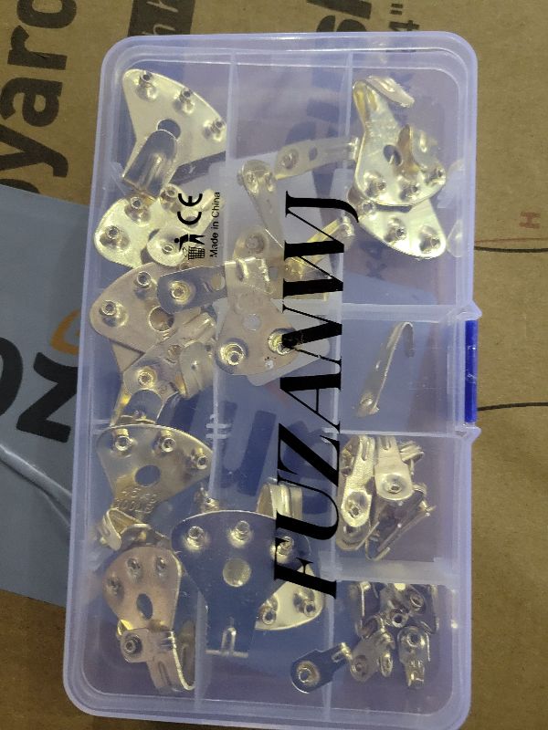 Photo 1 of 125 Pcs Heavy Duty Picture Hanging Kit With Nails for Wooden/Drywall - Professional Hangers for Canvas, Office Pictures, Clock, House Decoration - Holds 10-100 lbs
