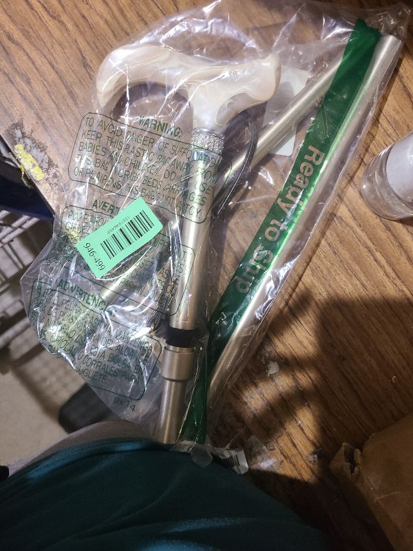 Photo 1 of [Combo] Merry Sticks Designer Foldable Walking Canes with Finest European Crystals, Folding Cane for Women and Men, Adjustable & Collapsible for Senior, Stylish Rhinestone Gift - Royal Champagne Gold