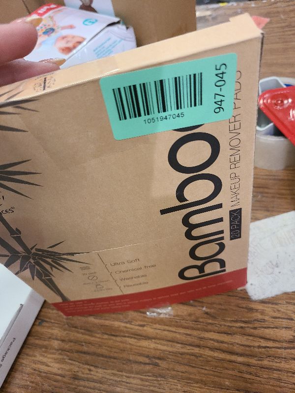 Photo 1 of 20 Packs Organic Reusable Makeup Remover Pads, Washable Bamboo Cotton Rounds for All Skin Types with Cotton Laundry Bag