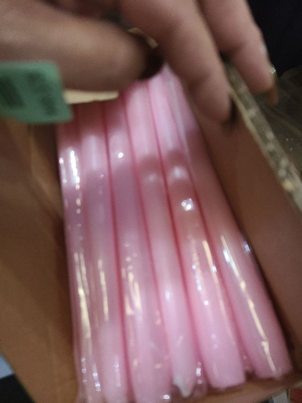 Photo 1 of 10 Inch Pink Taper Candles Set of 24,Unscented,Smokeless and Dripless Candlestickst for Valentine's Day,Household, Wedding, Party and Home Décor Candlesticks,Shabbat,8 Hours Burn Time