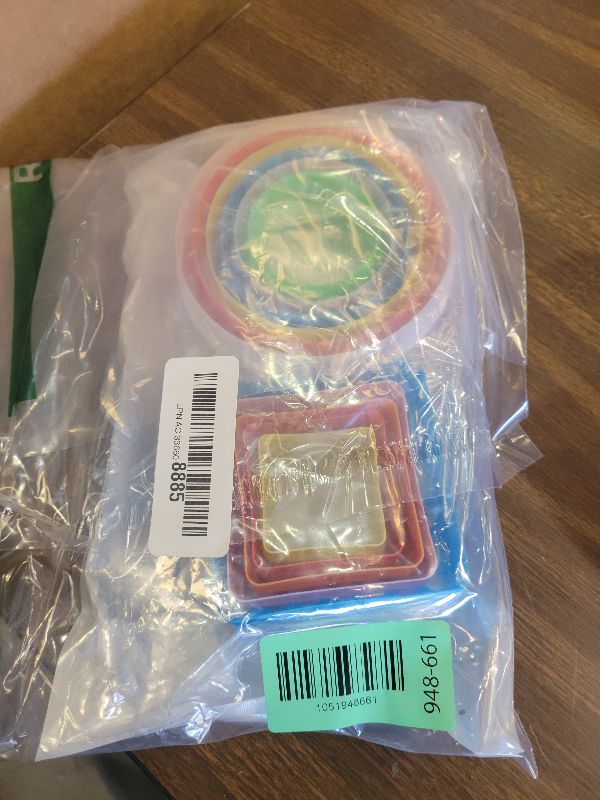 Photo 1 of 11Pcs Plastic Cookie Cutter Set, Multi-size Biscuit Cutters for Sandwich Cake Fondant Fruit Vegetable Baking DIY (Square and Round)