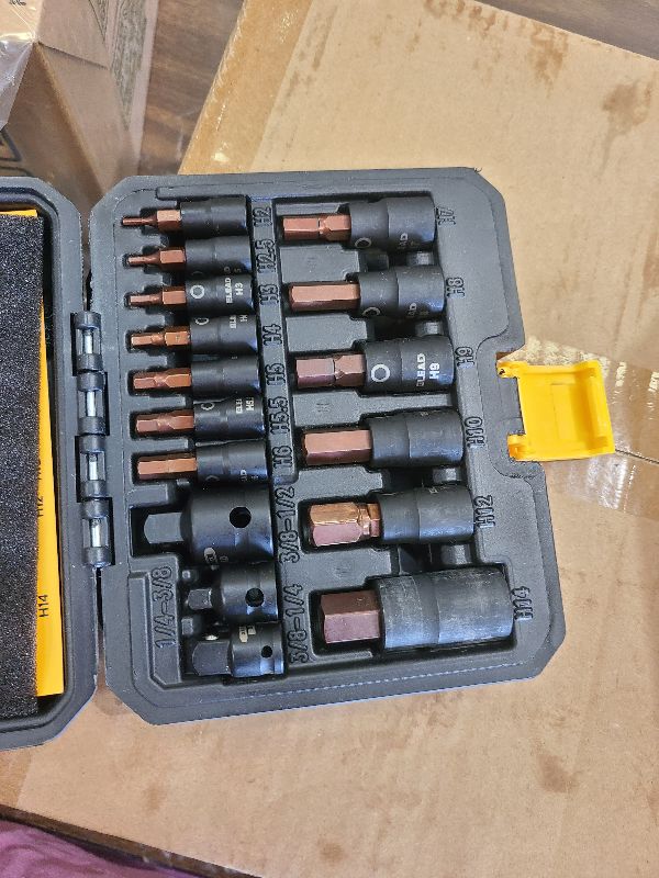 Photo 1 of 16-Piece Metric Hex Bit Socket Set - Premium S2 Steel 2mm-14mm Allen Socket Set with Socket Adapters, 1/4”, 3/8” and 1/2” Drive | Professional Mechanic Garage Tools