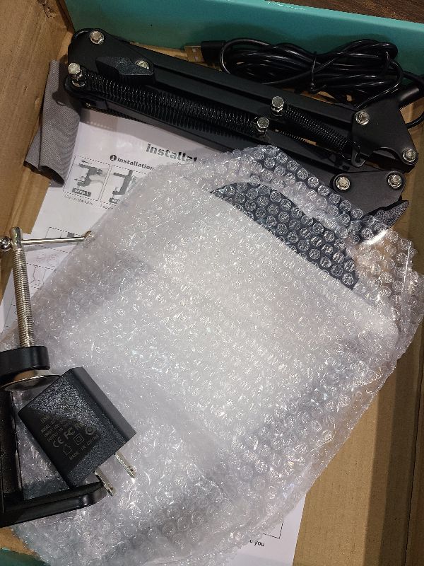 Photo 1 of 10X 30X Extra Large Magnifying Glass with Light and Clamp, Rectangle Hands Free Magnifier with 5 Color Modes, Adjustable LED Lighted Magnifying Desk Lamp for Reading Close Work Craft Painting (Black)