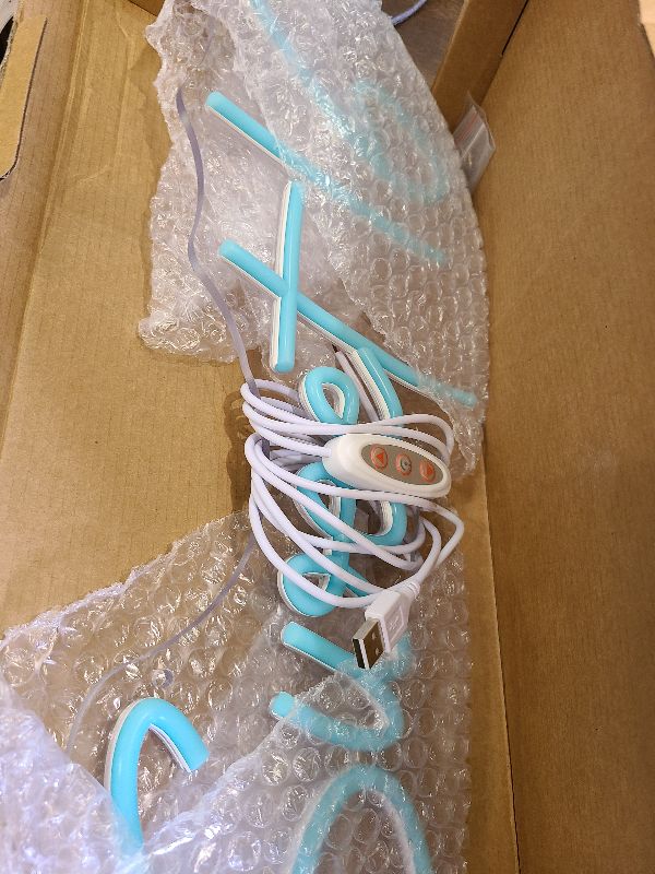 Photo 1 of 16.8 Inch Sweet 16 Neon Sign, USB Powered with Dimmer Switch 16th Birthday Party Sign, Sweet Sixteen Party Supplies, Happy 16th Birthday Decorations for Girls (Ice Blue)