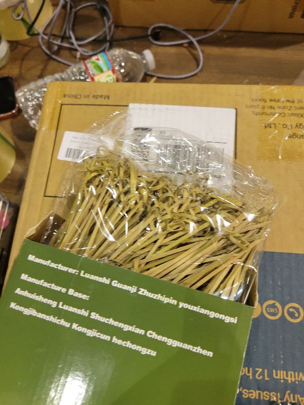 Photo 1 of 200 PCS Cocktail Picks, 4.7 Inch Toothpicks for Appetizers, Natural Bamboo Knot Skewers, Mini Food Sticks, Fancy Tooth Picks for Drinks,Fruit,Charcuterie,Cocktail Garnish Accessories, Party Supplies