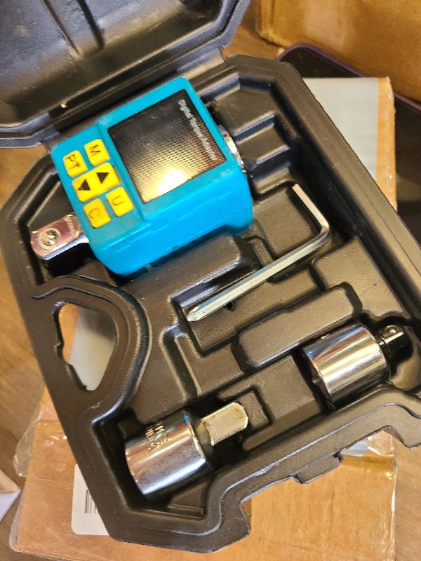 Photo 1 of 1/2" Digital Torque Adapter, (±1% Accuracy, 7.4-150Ft-lb) Digital Torque Wrench Adapter for Auto, with Upgrade Color Display, Versatile Meter - Smart Alert | Peak/Track | Preset | Store/Delete(203N.m)