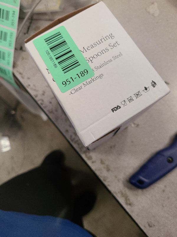 Photo 1 of 16-Piece Magnetic Measuring Cups and Spoons Set, Stainless Steel with Non-Slip Silicone Handles and Leveler, Essential Kitchen Baking Tools (Black)