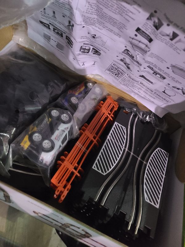 View 2 of 2 in 1 Slot Car Race Track Sets with 4 Slot Cars, 1:43 Electric Car Track for Boys, Dual Racing Game Lap Counter Circular Slope Track Sets, Birthday Gifts Toys for Boys Kids Ages 6 7 8 9 10 11 12