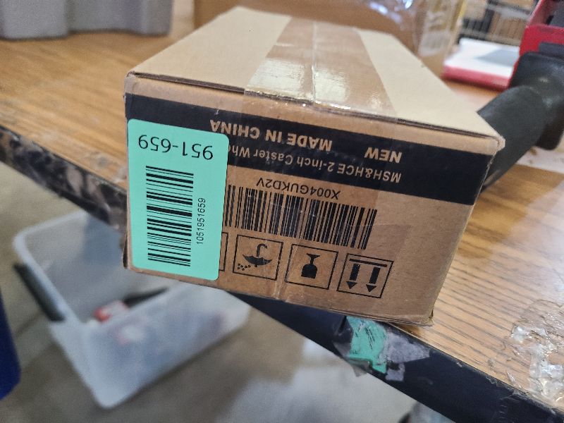 Photo 1 of 2 Inch Locking Caster Wheels Set of 4 – 600+ LBS Capacity, Black PU Casters with Dual Brake for Furniture, Cabinets & Light Carts – NOT for Heavy Machinery or Industrial Use
