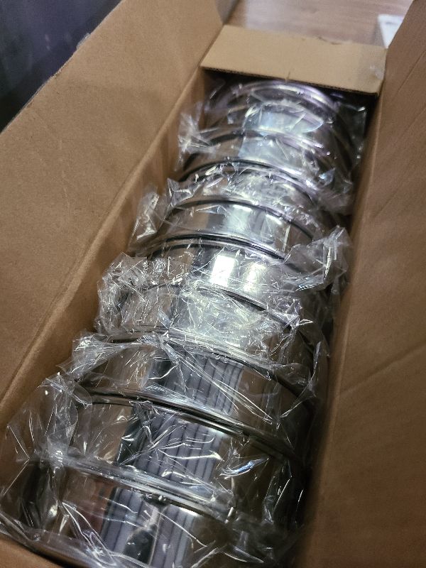 Photo 1 of 12packs Crumpet Rings 4 Inch English Muffin Rings Stainless Steel Double Rolled Nonstick Metal Round Tart Ring Molds for Cookie Cooking Baking