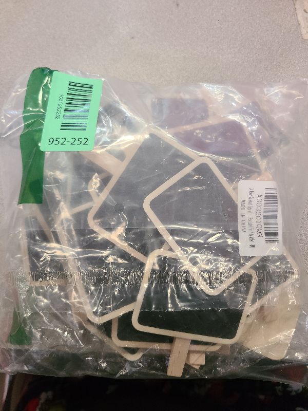 Photo 1 of 24 Wooden Chalkboard Signs with Stand - Reserved Table & Food Labels for Party Buffet