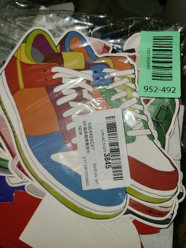 Photo 1 of ?9Pcs? ?Sneaker? ?Party? Honeycomb ?Decorations, ?Table? ?Centerpieces? for ?Sports? Events, ?Shoe? Themed ?Party? ?Favors? for ?Baby? ?Shower? Supplies and ?Birthday? ?Parties? (Colorful)