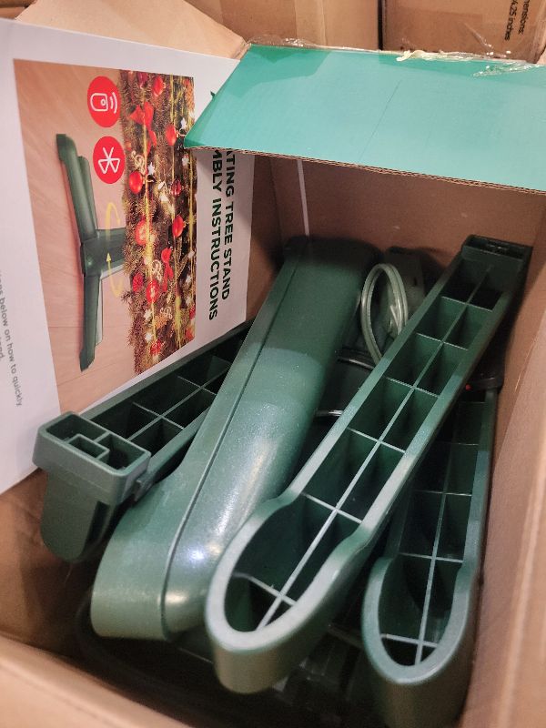 Photo 1 of ?Patent Pending? Musical Rotating Christmas Tree Stand, UL Certified Up to 9ft 120 lb Artificial Christmas Tree with Speaker, Spinning Stand with Remote, Fit for 1.25-2" in Tree Poles - 800W