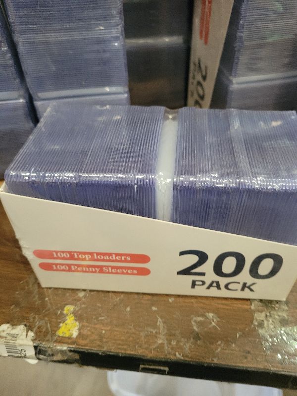 Photo 1 of 2000 Card Sleeves Top Loaders for Cards, 3" x 4" Hard Plastic Toploaders, Baseball Card Protectors, Trading Card Holder for Football Sports Cards (1000 Toploaders + 1000 Penny Sleeves)