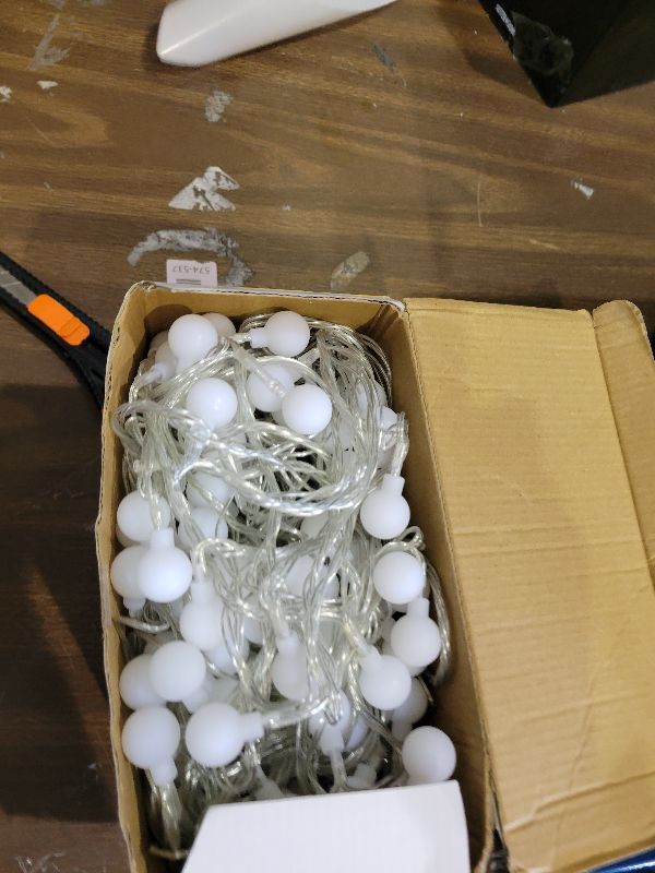 Photo 1 of 100ft Globe String Lights Indoor Outdoor Waterproof, 200 LED Christmas fairy Lights Plug in with Remote, Connectable Hanging Lights for Bedroom Classroom Camping Patio Wedding Garden Decor, Warm White