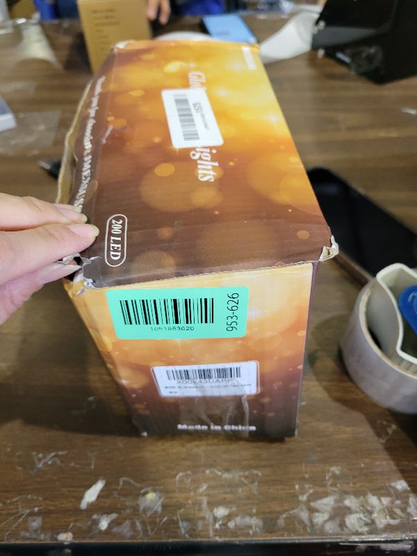 Photo 1 of 100ft Globe String Lights Indoor Outdoor Waterproof, 200 LED Christmas fairy Lights Plug in with Remote, Connectable Hanging Lights for Bedroom Classroom Camping Patio Wedding Garden Decor, Warm White