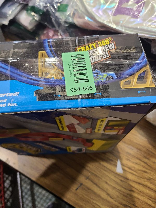 Photo 1 of 16-Ft Flexible Race Track Set for Kids, DIY Roll-Up Racetrack with 2 Launchers & 6 Mini Cars, Suction-Cup Portable Track Compatible with 1:64 Die-Cast Cars, Indoor & Outdoor Gift for Boys Girls 3+