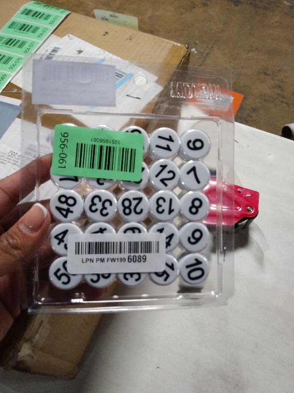 Photo 1 of 1-50 Magnetic Numbers, Magnets with Number for Dry Erase Boards, Round Number Refrigerator Magnets for Whiteboard in Home and Office (0.8" Diameter, White)