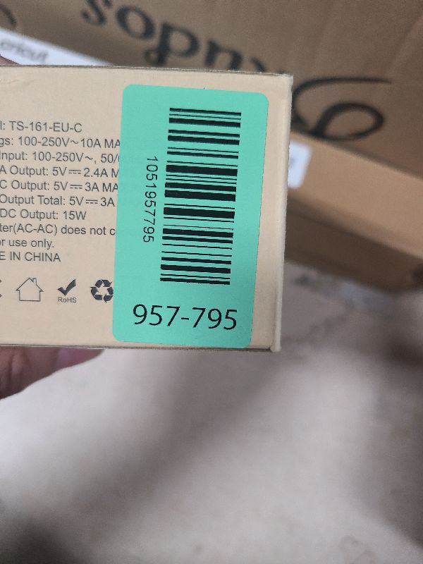 Photo 1 of 2 Pack European Plug Adapter USB C, TESSAN US to Europe Adapter 4 Outlets 3 USB Charger, Type C International Power Adaptor to Italy Spain France Portugal Iceland Germany, Europe Travel Essentials