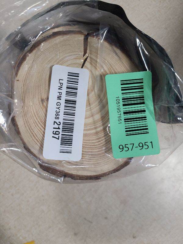 Photo 1 of 10 Pcs Natural Paulownia Wood Slices 9-10 Inches, Unfinished Wooden Rounds for Table Centerpieces, DIY Crafts & Wedding Decor
