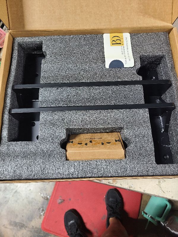 Photo 1 of 14 inch Floating Countertop Support Brackets by Balin Designs, Free hanging Floating Shelf Brackets Heavy Duty, Invisible Wall Shower Bench T Support for Vanities, Granite Countertops, (2 pack)