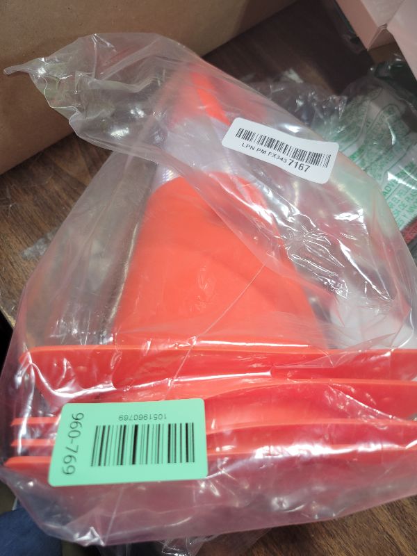 Photo 1 of 15 inch Traffic Safety Cones with Reflective Collars,[4 Pack]Orange Construction Cones| Parking Cones| Soccer Training Cones |Road Cones for Parking lot, Driveway, Sport and Driving Training.