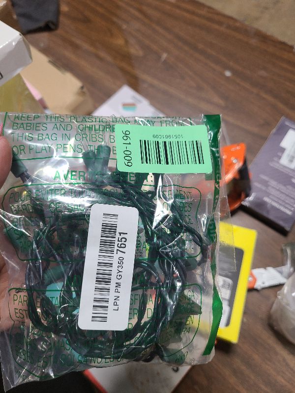 Photo 1 of 20-Count Clear Mini Christmas Light Set, 4ft Green Wire