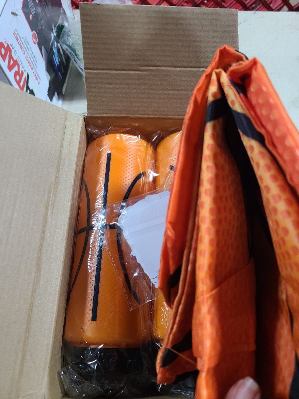 Photo 1 of 12 Pcs Basketball Water Bottles Basketball Drawstring Bag Set with 50 Sticker Basketball Party Favors 6 Reusable Sports Squeeze Water Bottle 20oz 6 Basketball Goodie Gift Bag for Basketball Team Gifts