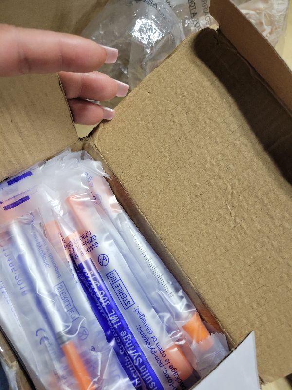 Photo 1 of 1 ml/cc Syringe 30G 5/16" (8mm) U-100, Individual Package Pack of 100