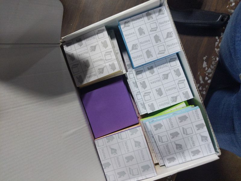 Photo 1 of (72 Pads) Sticky Notes Bulk 3x3 Inch - 75 Sheets/Pad, 12 Assorted Colors, Thick Paper Smooth Writing, Easy to Stick for Office, School & Home Color Coding (5400 Total Sheets)