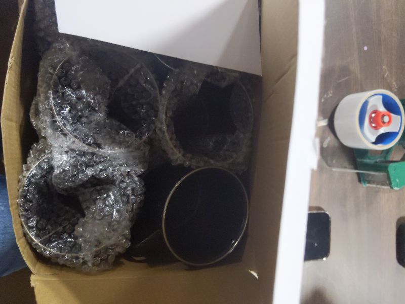 Photo 1 of 12 Pcs Enamel Camping Mugs Small Coffee Mugs Tea Cups Portable Vintage Campfire Camping Cups Bulk with Handle for Coffee Tea Home Picnic Travel Indoor and Outdoor Activities,12 oz (Black)