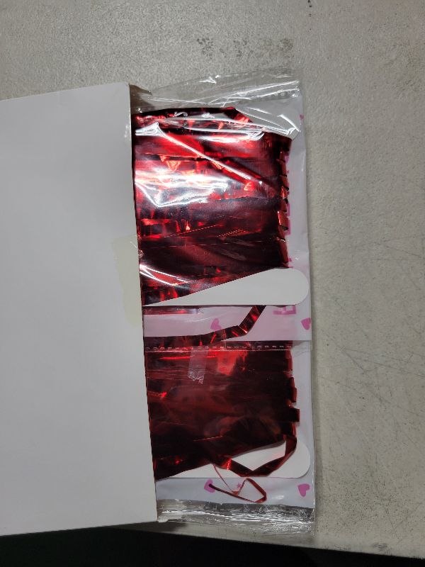 View 2 of 2 Pack Glitter Pink Backdrop, 3.28 FT x 7.05 FT Birthday Party Decorations, Laser Pink Fringe Curtains Foil Streamer Tinsel, Pink Curtains Photo Backdrop Happy Birthday Valentines Day Backdrop