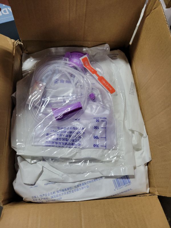Photo 1 of 10 Packs Bulk Set 1200ML E-nteral Delivery Gravity Bag Set, Disposable E-nteral N-utrition Bag, Gravity Feeding Bag - Bags Kit Easy to Use for N-utrient Delivery