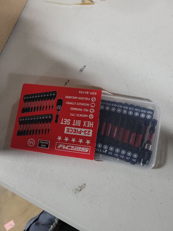 Photo 1 of 23-Piece Magnetic Hex Head Allen Wrench Drill Bit Set with 2.4" Impact Bit Holder, 1/4" Hex Shank Hex Bits, SAE & Metric Hex Screwdriver Bit Set, S2 Steel Allen Key, Mechanic Home Repair