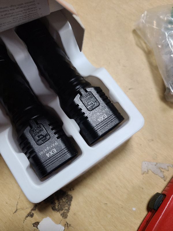 Photo 1 of 2 Pack Rechargeable Flashlights High Lumens, 2000mAh Battery Powered Super Bright LED Flashlight, USB C Handheld Metal Pocket Flashlight Small EDC Tactical Flash Light for Home Camping Fishing Hiking