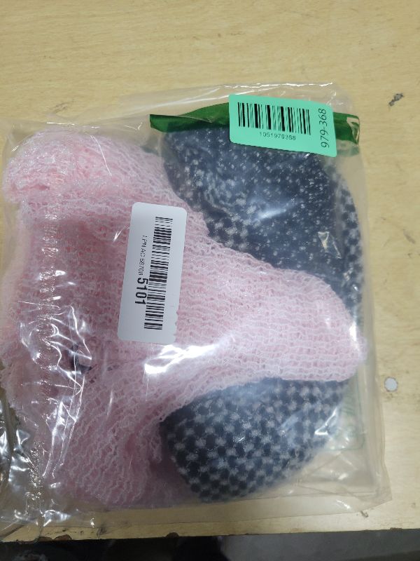 Photo 1 of 2 PC Exfoliating Shower Towel, Rip-Resistant Washcloth for All Skin Types, Pink and Black