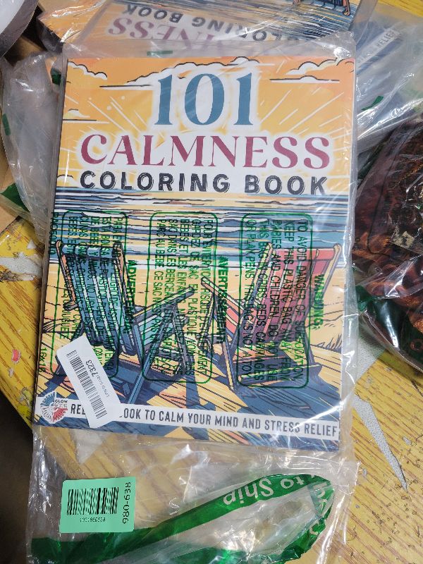 Photo 1 of 101 CALMNESS: Adult Coloring Book — Relaxing Book to Calm your Mind and Stress Relief — Beautiful Designs of Animals, Landscape, Beach, House, Birds, Flowers, and more