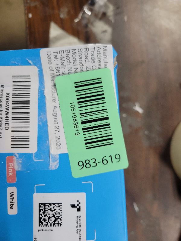 Photo 1 of 1000X Handheld Microscope with 12 Slides, 4K 2.4" Screen Digital Microscopes for Kids, Portable Edu Toys Gifts for Age 3 4 5 6 7 8 9 10 11 12 Year Old Boys Girls Children Students(Pink)