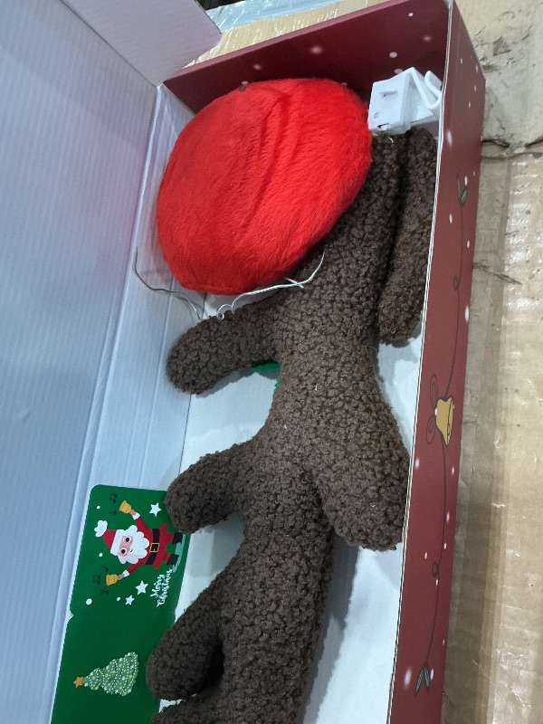View 2 of *MISSING PARTS - Missing 1 antler*
Reindeer Antlers for Car Decoration, ASTRAEA Christmas Car Reindeer Ears & Red Nose with LED Lights, Auto Holiday Accessories for SUV Van Truck Decor Multicolor with Greeting Card