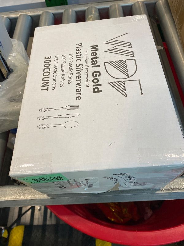 Photo 1 of *MISSING PARTS UNKNOWN*
WDF 300 Pieces Gold Plastic Silverware Disposable - Heavy Duty Plastic Cutlery - Gold Silverware Sets Includes 100 Forks, 100 Spoons, 100 Knives for Baby Shower Wedding Spring